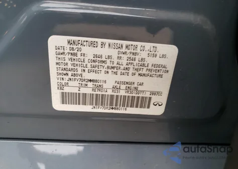 2021 Infiniti Q50 Red Sport 400 from USA, damaged, VIN JN1FV7DR2MM880116